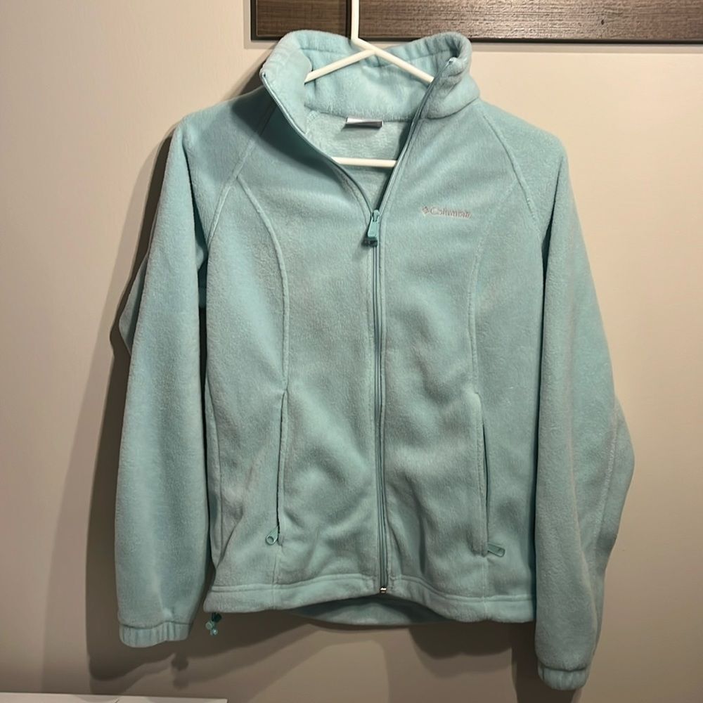 Columbia Benton Springs Full Zip Aqua Haze Blue Jacket